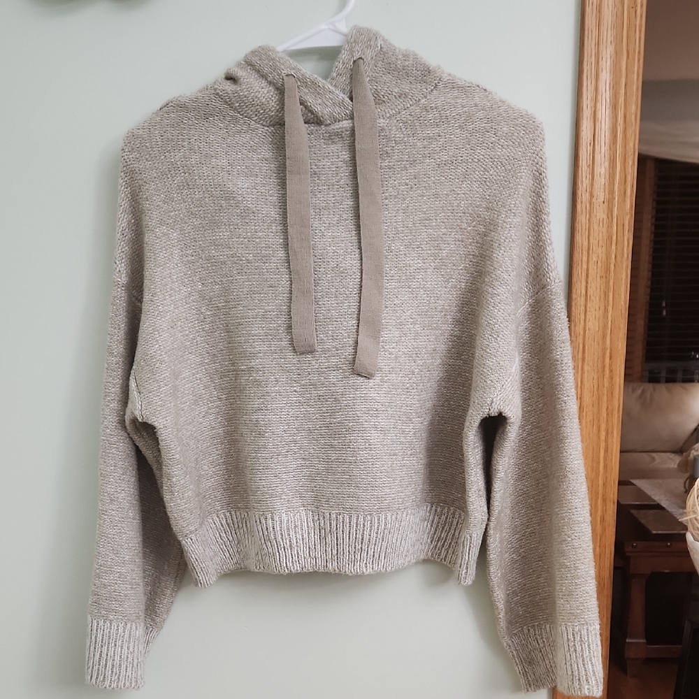 Kaisely Taupe Cowl Neck Sweater
